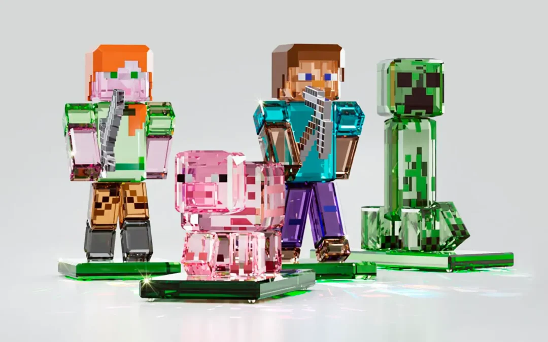 Los Personajes de Minecraft Brillan en Cristales Swarovski