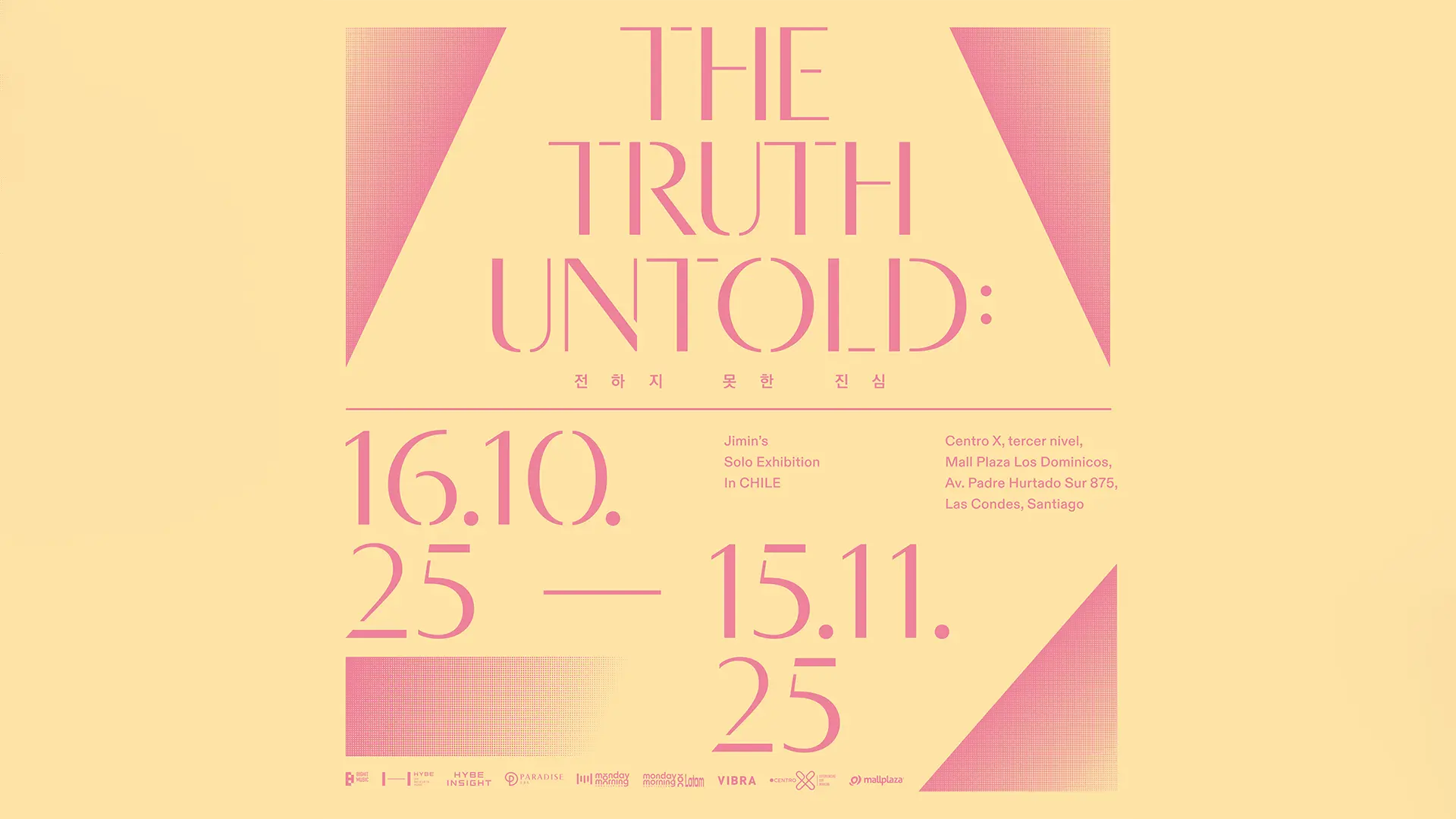 Jimin llega a Santiago: The Truth Untold: 전하지 못한 진심 abre sus puertas el 16 de octubre