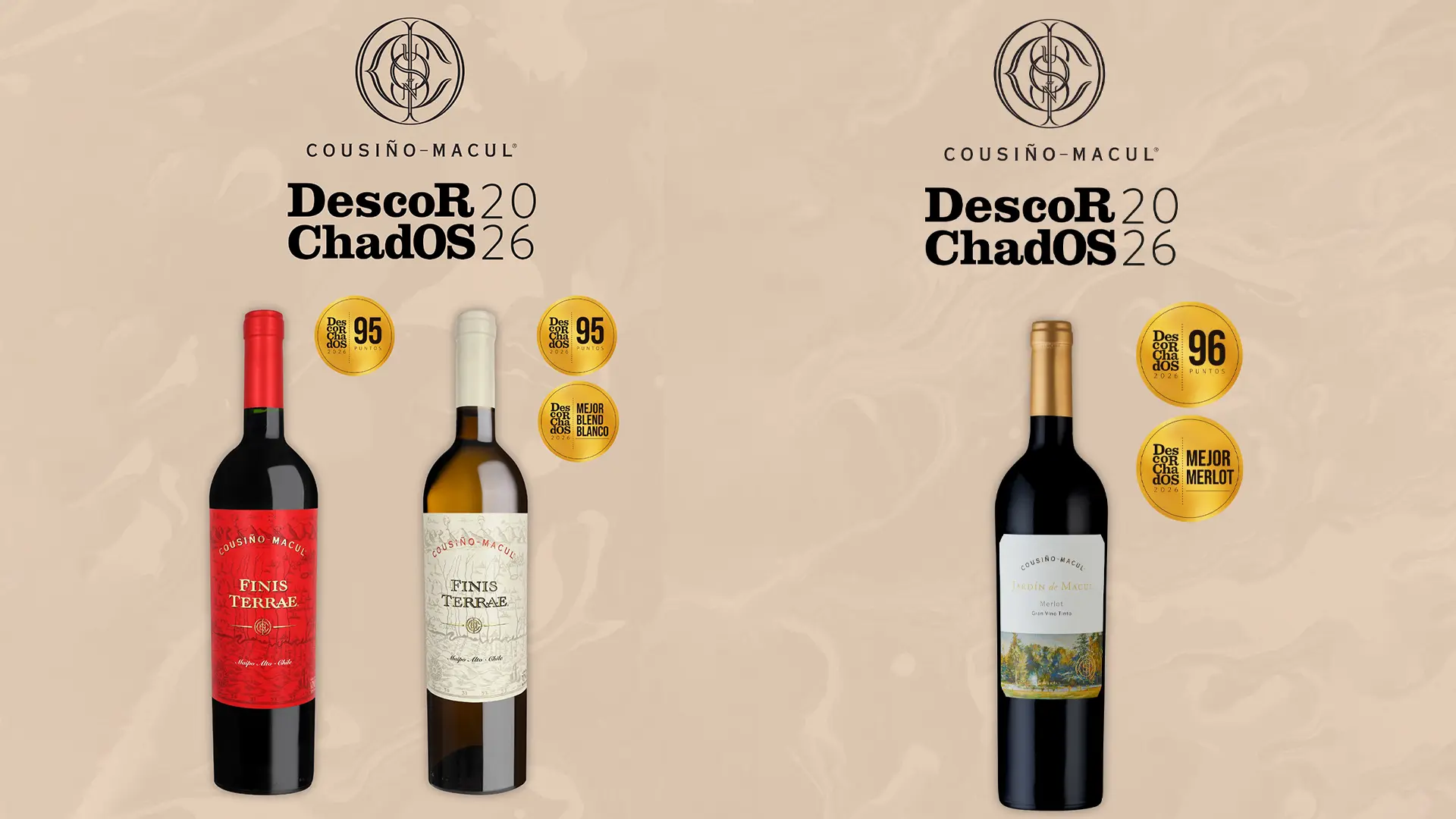 Viña Cousiño Macul obtuvo destacados reconocimientos en la Guía Descorchados 2026