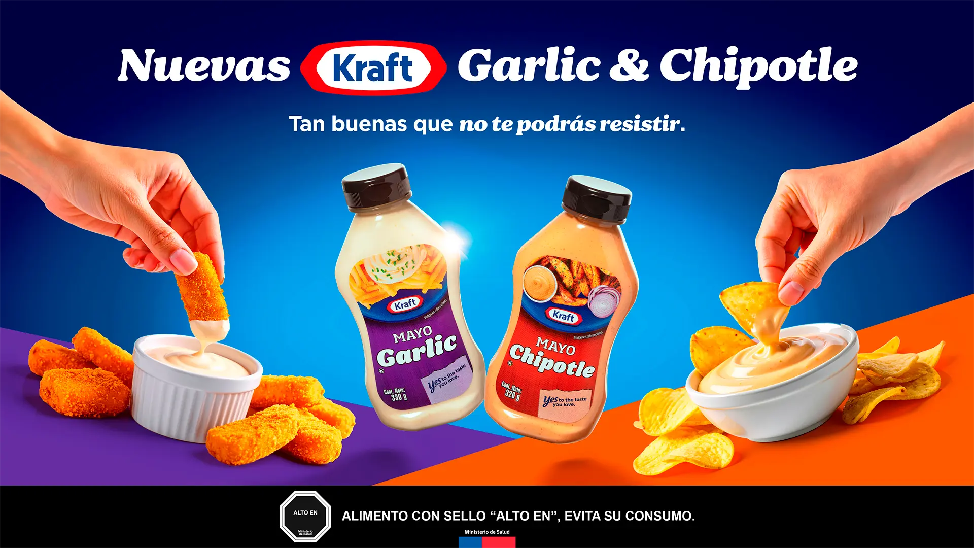 Kraft lanzó sus nuevas mayonesas con sabor a ajo y chipotle